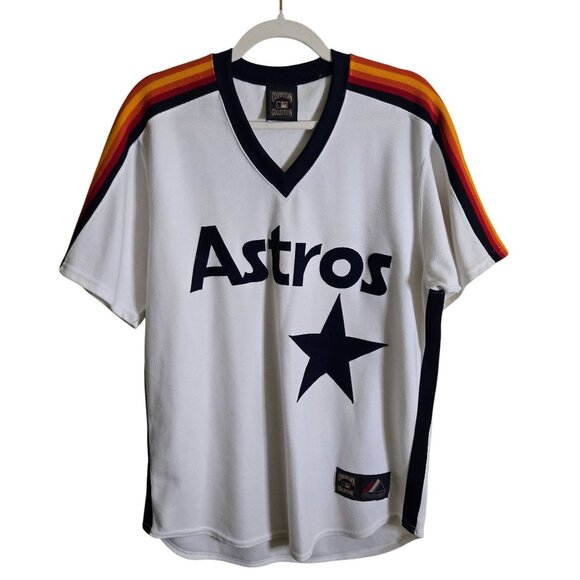 Majestic Cooperstown Collection MLB Throwback Houston Astros Jersey Size M - Picture 2 of 9